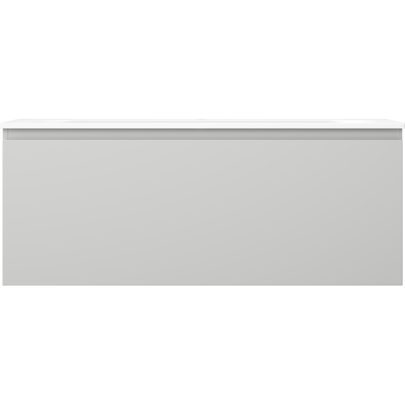 Mexen Orio Badezimmerunterschrank 120 cm mit Waschbecken Vela, 1 Schublade, grau matt/weiß matt - 91A10-12047-1-BF62-W23M01