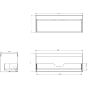 Mexen Orio Badezimmerschrank 120 cm mit Waschbecken Vela, 1 Schublade, Graphit Matt/Weiß Matt - 91A10-12047-1-BF66-W23M01
