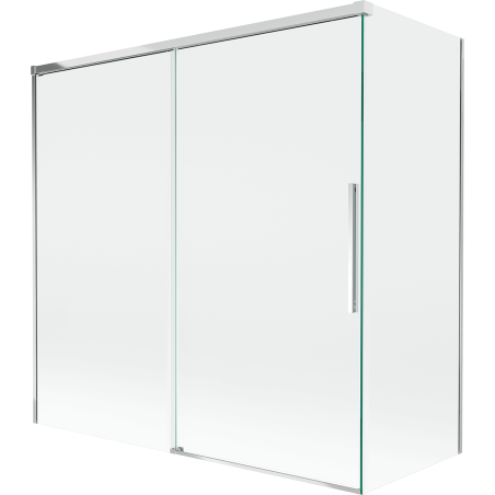 Mexen Rox Duschabtrennung Badewanne 2-flügelig, verschiebbar 160 + 75 x 150 cm, transparent, Chrom - 8C9-160-075-01-00