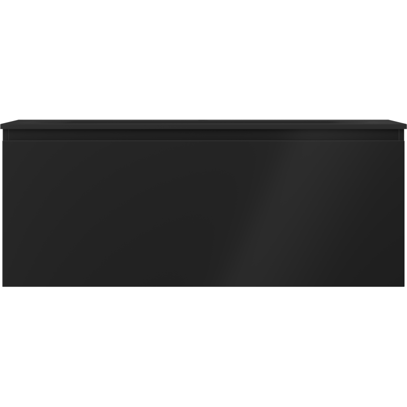 Mexen Orio Badezimmer-Unterschrank 120 cm mit Waschbecken Vela, 1 Schublade, schwarz matt - 91A10-12047-1-BF71-W23M71