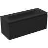 Mexen Orio Badezimmer-Unterschrank 120 cm mit Waschbecken Vela, 1 Schublade, schwarz matt - 91A10-12047-1-BF71-W23M71