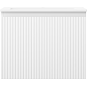Mexen Rivel Badezimmerschrank 60 cm mit Waschbecken Otis, 1 Schublade, geriffelt, weiß matt - 91A20-06047-1-BF01-W18M01