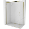 Mexen Omega Schiebeduschkabine 130 x 70 cm, transparent, gold - 825-130-070-50-00