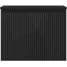 Mexen Rivel Badezimmerunterschrank 60 cm mit Waschbecken Otis, 1 Schublade, geriffelt, schwarz matt - 91A20-06047-1-BF71-W18M71
