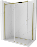 Mexen Omega 140 x 70 cm Schiebeduschkabine, transparent, gold - 825-140-070-50-00