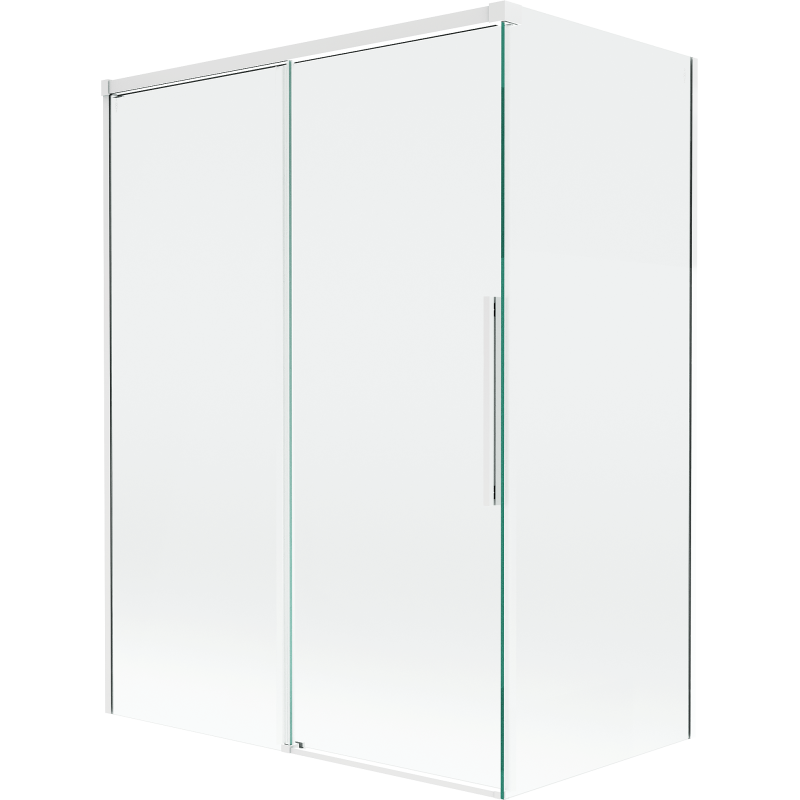 Mexen Rox Duschabtrennung, 2-flügelig, 120 + 70 x 150 cm, transparent, weiß - 8C9-120-070-20-00