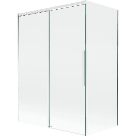 Mexen Rox Duschabtrennung, 2-flügelig, 120 + 70 x 150 cm, transparent, weiß - 8C9-120-070-20-00