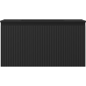 Mexen Rivel Badezimmerschrank 90 cm mit Waschbecken Otis, 1 Schublade, gerillt, schwarz matt - 91A20-09047-1-BF71-W18M71