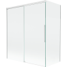 Mexen Rox Duschabtrennung für Badewanne, 2-flügelig, verschiebbar, 140 + 70 x 150 cm, transparent, weiß - 8C9-140-070-20-00