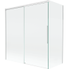 Mexen Rox Duschabtrennung, 2-flügelig verschiebbar, 150 + 70 x 150 cm, transparent, weiß - 8C9-150-070-20-00
