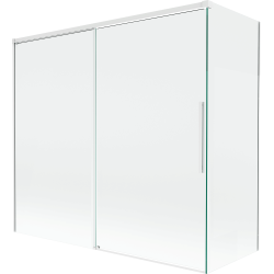 Mexen Rox Duschwand 2-flügelig schiebbar 170 + 70 x 150 cm, transparent, weiß - 8C9-170-070-20-00