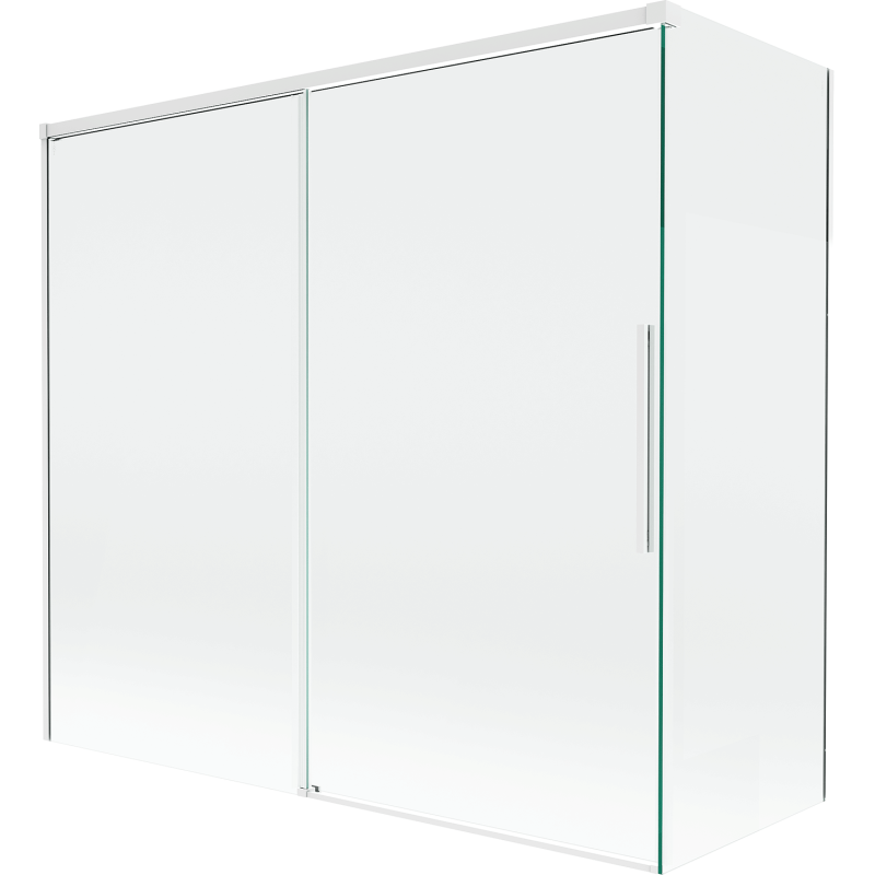 Mexen Rox Duschwand 2-flügelig schiebbar 170 + 70 x 150 cm, transparent, weiß - 8C9-170-070-20-00