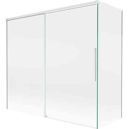 Mexen Rox Duschwand 2-flügelig schiebbar 170 + 70 x 150 cm, transparent, weiß - 8C9-170-070-20-00
