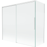 Mexen Rox Duschwand für die Badewanne, 2-flügelig, verschiebbar 170 + 75 x 150 cm, transparent, weiß - 8C9-170-075-20-00