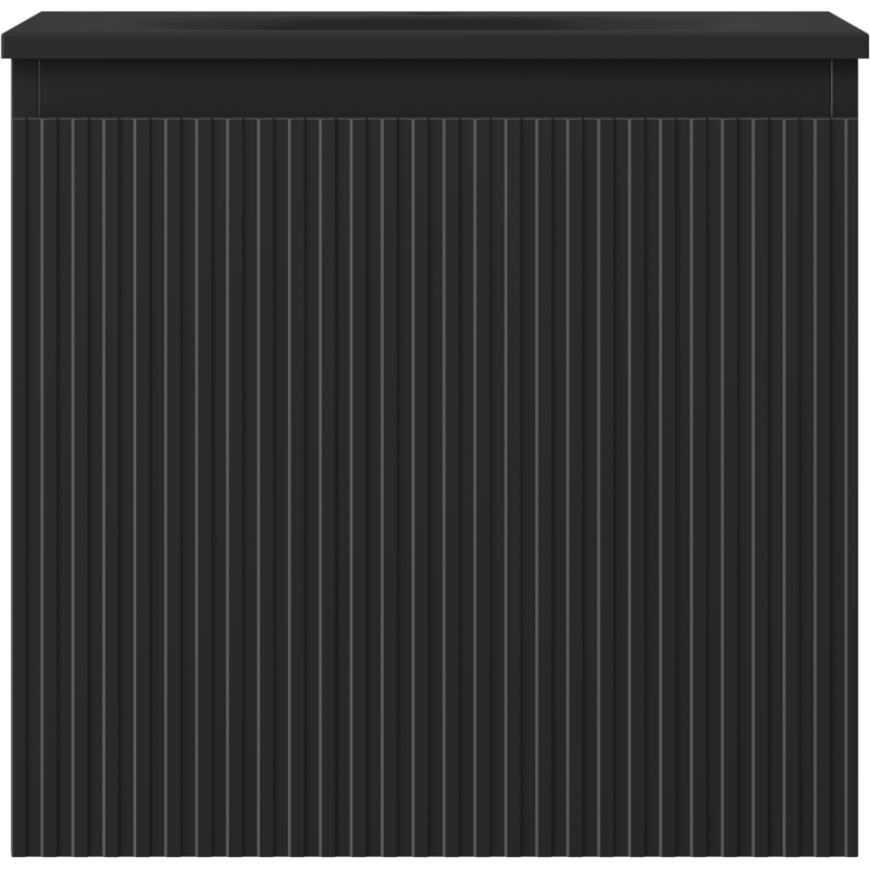 Mexen Rivel 50 cm Badezimmerschrank mit Vela Waschtisch, 1 Schublade, geriffelt, Schwarz Matt - 91A20-05047-1-BF71-W23M71