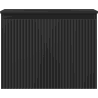 Mexen Rivel Badezimmermöbel 60 cm mit Waschbecken Vela, 1 Schublade, geriffelt, schwarz matt - 91A20-06047-1-BF71-W23M71