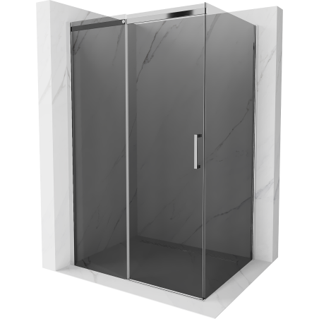 Mexen Omega Schiebetür-Duschkabine 110 x 90 cm, Grafit, Chrom - 825-110-090-01-40