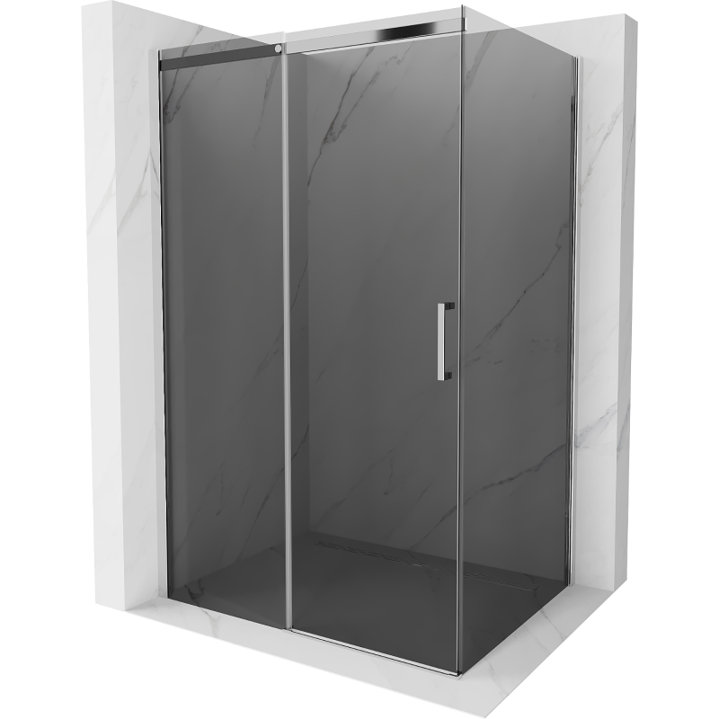 Mexen Omega Schiebeduschkabine 130 x 90 cm, Graphit, Chrom - 825-130-090-01-40
