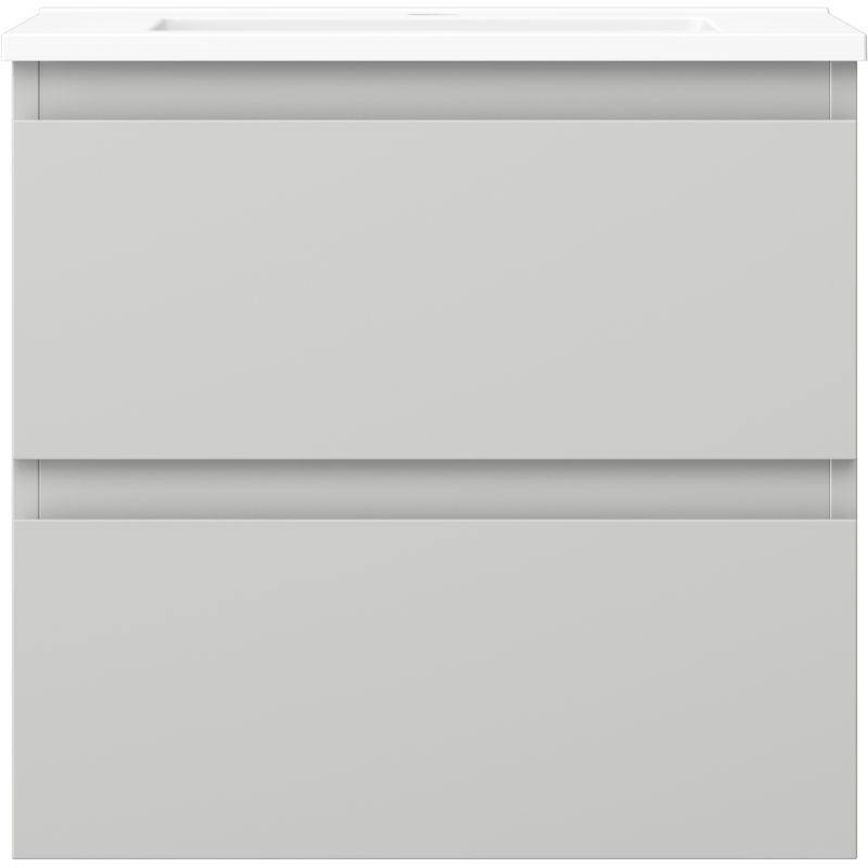 Mexen Orio Badezimmerschrank 50 cm mit Waschbecken Otis, 2 Schubladen, grau matt/weiß matt - 91A10-05047-2-BFF62-W18M01