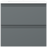 Mexen Orio Badezimmerschrank 50 cm mit Waschbecken Otis, 2 Schubladen, grafit matt/weiß matt - 91A10-05047-2-BFF66-W18M01