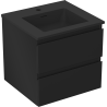 Mexen Orio Badezimmerunterschrank 50 cm mit Waschbecken Otis, 2 Schubladen, schwarz matt - 91A10-05047-2-BFF71-W18M71