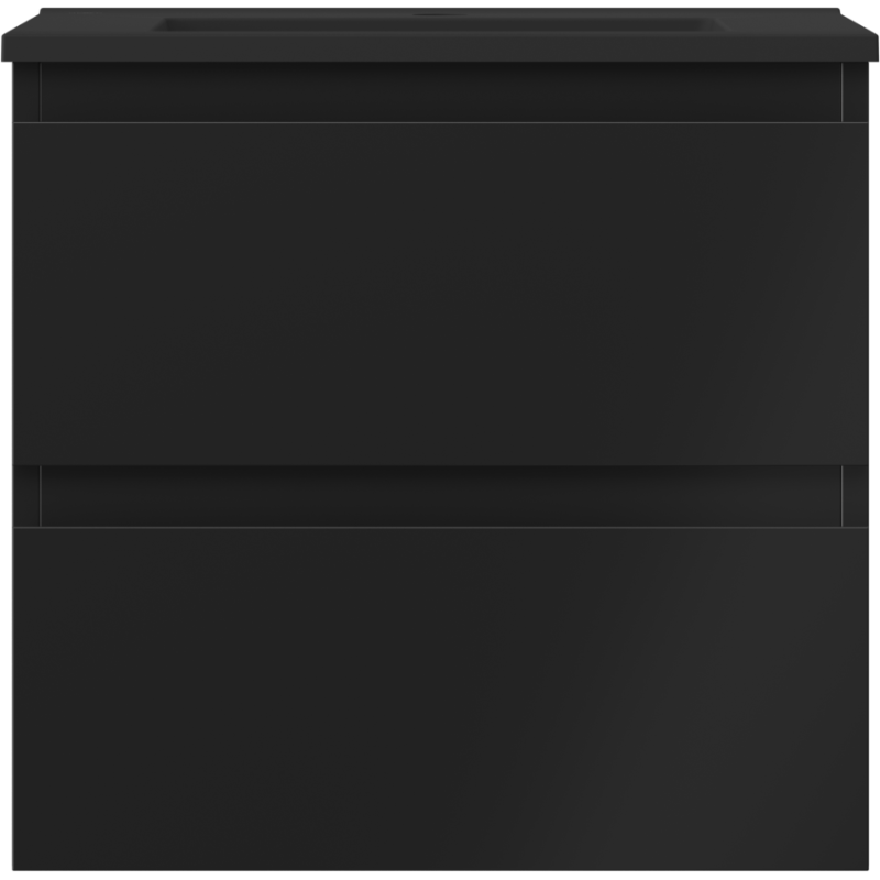 Mexen Orio Badezimmerunterschrank 50 cm mit Waschbecken Otis, 2 Schubladen, schwarz matt - 91A10-05047-2-BFF71-W18M71