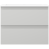 Mexen Orio Badezimmerschrank 60 cm mit Waschbecken Otis, 2 Schubladen, grau matt/weiß matt - 91A10-06047-2-BFF62-W18M01