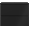 Mexen Orio Badezimmermöbel 60 cm mit Waschbecken Otis, 2 Schubladen, schwarz matt - 91A10-06047-2-BFF71-W18M71