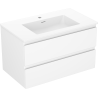 Mexen Orio Badezimmerunterschrank 80 cm mit Waschbecken Otis, 2 Schubladen, weiß matt - 91A10-08047-2-BFF01-W18M01