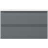 Mexen Orio Badezimmer-Unterschrank 80 cm mit Waschbecken Otis, 2 Schubladen, Grafit matt/weiß matt - 91A10-08047-2-BFF66-W18M01
