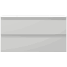 Mexen Orio Badezimmerschrank 90 cm mit Waschbecken Otis, 2 Schubladen, grau matt/weiß matt - 91A10-09047-2-BFF62-W18M01