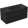 Mexen Orio Badezimmerunterschrank 100 cm mit Waschbecken Otis, 2 Schubladen, schwarz matt - 91A10-10047-2-BFF71-W18M71