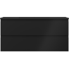 Mexen Orio Badezimmerunterschrank 100 cm mit Waschbecken Otis, 2 Schubladen, schwarz matt - 91A10-10047-2-BFF71-W18M71