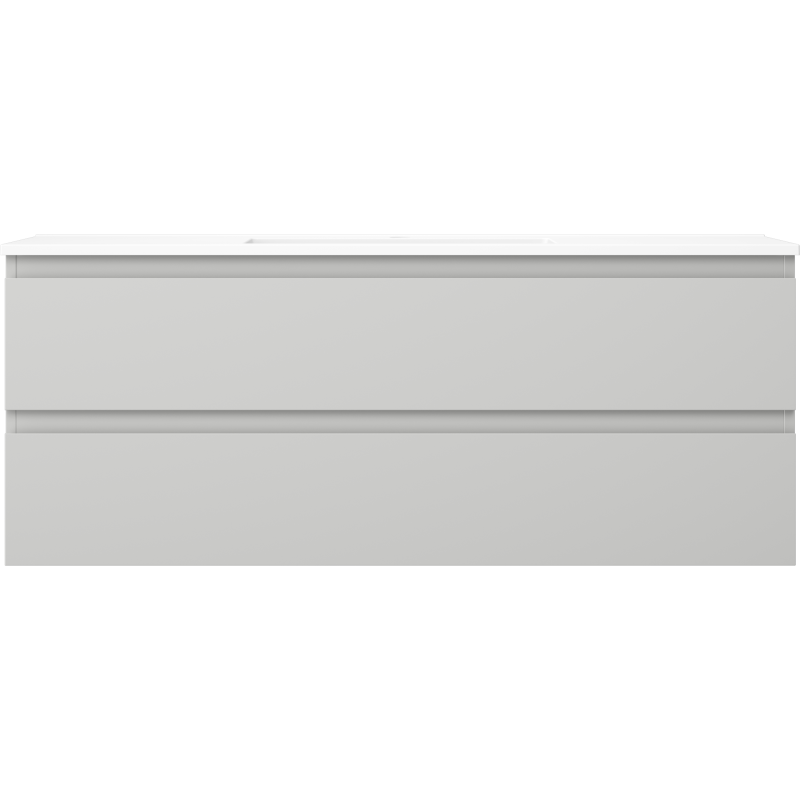 Mexen Orio Badezimmerschrank 120 cm mit Waschbecken Otis, 2 Schubladen, grau matt/weiß matt - 91A10-12047-2-BFF62-W18M01