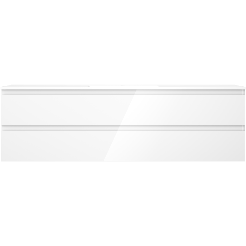 Mexen Orio Badschrank 160 cm mit Waschbecken Otis, 2 Schubladen, weiß glänzend - 91A10-16047-2-BFF00-W18M00