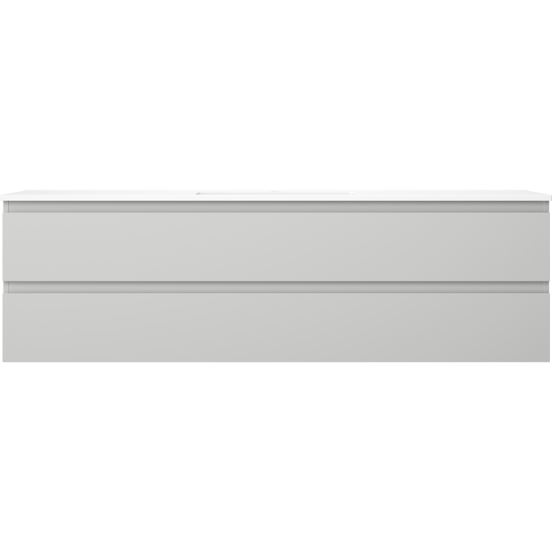 Mexen Orio Badezimmerschrank 160 cm mit Waschbecken Otis, 2 Schubladen, grau matt/weiß matt - 91A10-16047-2-BFF62-W18M01