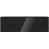 Mexen Orio 160 cm Badezimmermöbel mit Waschbecken Otis, 2 Schubladen, Schwarz Glanz/Schwarz Matt - 91A10-16047-2-BFF70-W18M71