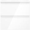 Mexen Orio Badezimmerschrank 50 cm mit Waschbecken Vela, 2 Schubladen, Weiß Glanz - 91A10-05047-2-BFF00-W23M00