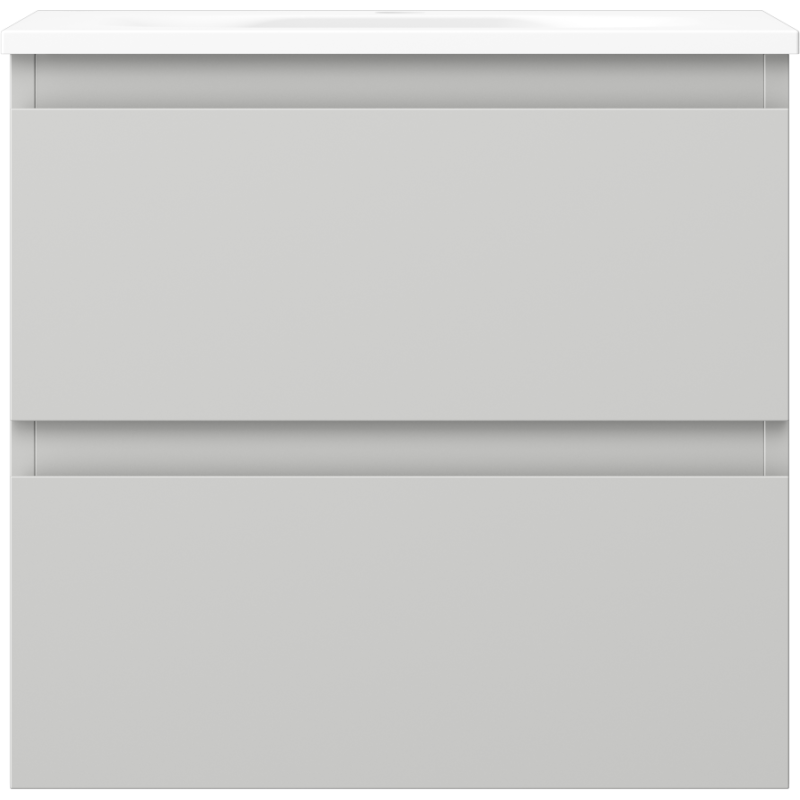 Mexen Orio Badezimmerschrank 50 cm mit Waschbecken Vela, 2 Schubladen, graues Matt/weißes Matt - 91A10-05047-2-BFF62-W23M01