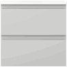 Mexen Orio Badezimmerschrank 50 cm mit Waschbecken Vela, 2 Schubladen, graues Matt/weißes Matt - 91A10-05047-2-BFF62-W23M01