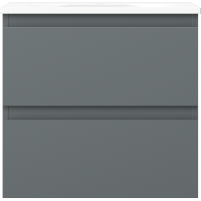 Mexen Orio Badschrank 50 cm mit Waschbecken Vela, 2 Schubladen, Graphit Matt/Weiß Matt - 91A10-05047-2-BFF66-W23M01