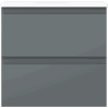 Mexen Orio Badschrank 50 cm mit Waschbecken Vela, 2 Schubladen, Graphit Matt/Weiß Matt - 91A10-05047-2-BFF66-W23M01