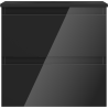 Mexen Orio Badschrank 50 cm mit Waschbecken Vela, 2 Schubladen, Schwarz Glanz/Schwarz Matt - 91A10-05047-2-BFF70-W23M71