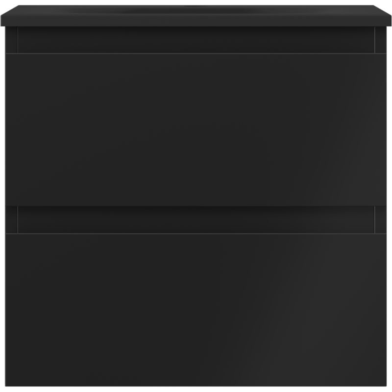 Mexen Orio 50 cm Badezimmerschrank mit Waschbecken Vela, 2 Schubladen, schwarz matt - 91A10-05047-2-BFF71-W23M71