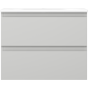 Mexen Orio Badezimmerschrank 60 cm mit Waschbecken Vela, 2 Schubladen, grau matt/weiß matt - 91A10-06047-2-BFF62-W23M01