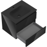 Mexen Orio Badezimmerschrank 60 cm mit Waschbecken Vela, 2 Schubladen, Schwarz Glanz/Schwarz Matt - 91A10-06047-2-BFF70-W23M71