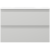 Mexen Orio Badezimmerschrank 70 cm mit Waschbecken Vela, 2 Schubladen, grau matt/weiß matt - 91A10-07047-2-BFF62-W23M01