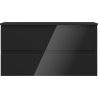 Mexen Orio Badezimmerschrank 90 cm mit Waschbecken Vela, 2 Schubladen, Schwarz Glanz/Schwarz Matt - 91A10-09047-2-BFF70-W23M71