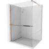 Mexen Kioto+ Duschwand mit Regal Walk-in 90 x 200 cm, transparent, Roségold - 800-090-121-60-00