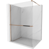 Mexen Kioto+ Duschwand mit Regal Walk-in 110 x 200 cm, transparent, Roségold - 800-110-121-60-00